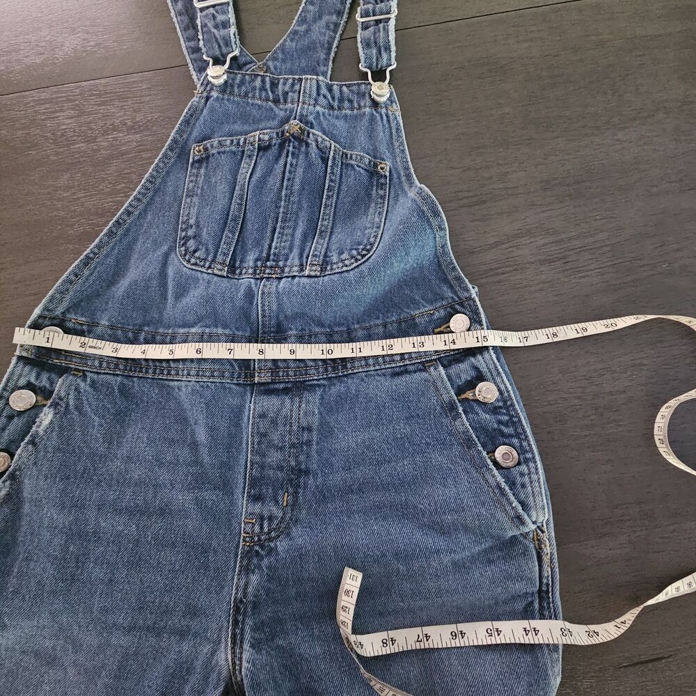 Old Navy Womens Med Wash Denim Overalls Size 2 Straight Leg Bib Pants - Picture 3 of 6